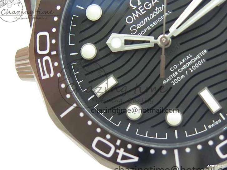 0130 Seamaster Diver 300M Real Ceramic Case VSF 1:1 Best Edition on Black Rubber Strap A8806 (Free Nato) SunProtective 7935